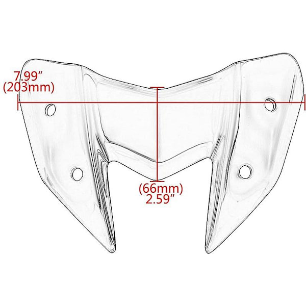 Moottoripyörän etukuomu, tuulilasi, yhteensopiva Kawasaki Z800 2012-2016