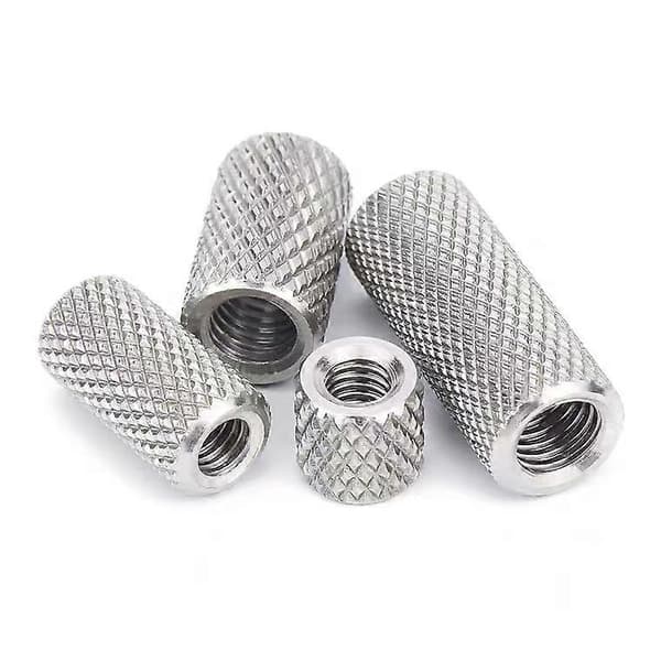 304 Rustfritt Stål Rund Riflet Koblingsmutter Lang Forlengelse Tommelfinger Stramme Muttere M3-M12