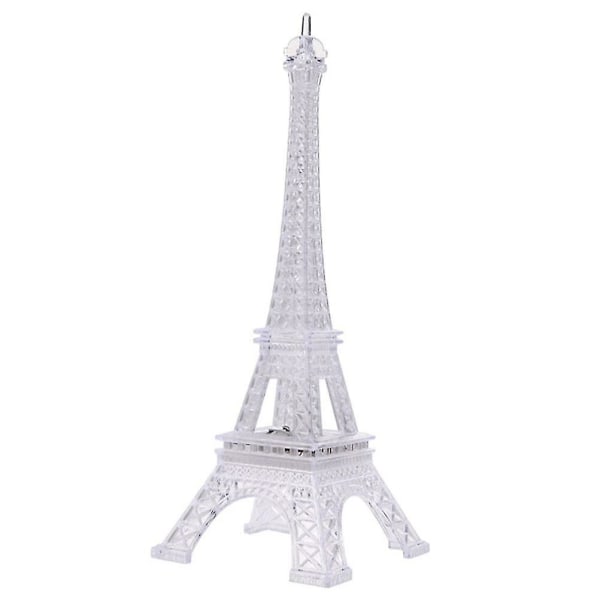Värikäs Eiffel-torni yövalo Pariisin tyyli sisustus Led-lamppu muoti työpöytä makuuhuoneen akryylivalo