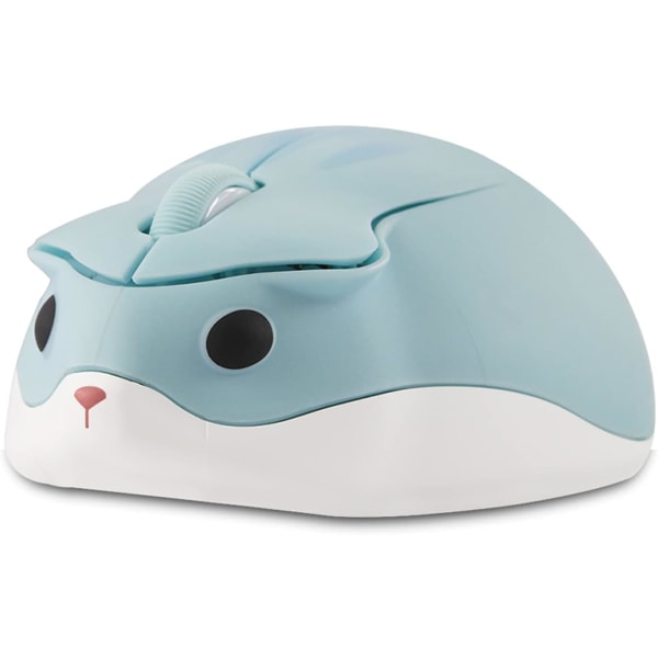 Lett 2,4 GHz trådløs mus Søt trådløs mus bærbar minimus 3 knapper for bærbar datamaskin (blå