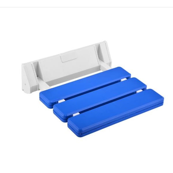 Fällbar duschsits i aluminium och ABS, 330 x 320 x 70 mm, blå