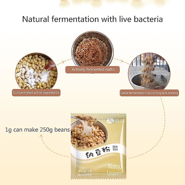 10 stk Natto Startkulturer for helse Bacillus Subtilis Lag hjemme Husholdning