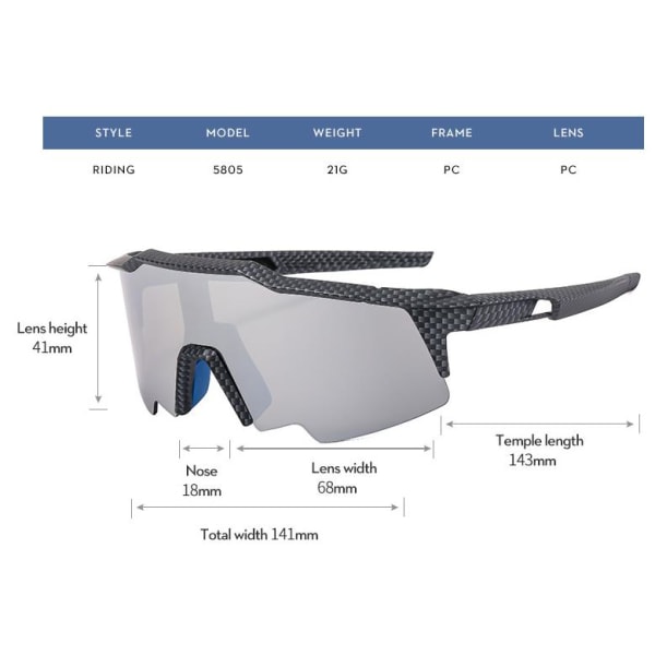 Goggles-outdoor sportsbriller alt i én 1 stk