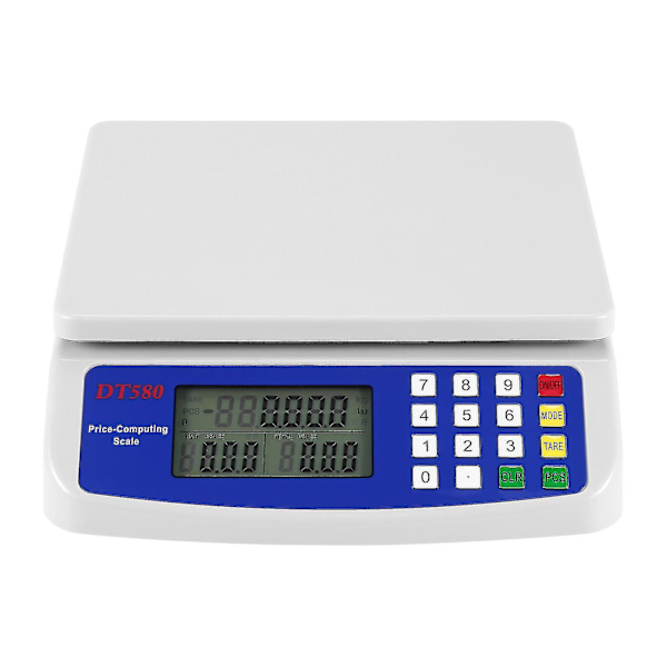30 kg/1 g köksvåg digital matvåg med bakgrundsbelyst LCD-display mätning elektronisk våg mat