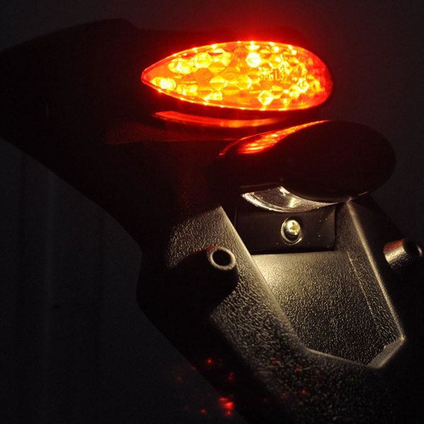 Universal Motorcykel Bagskærm Mudguard Med LED Baglygte Til Mudguard Led Brems Baglygte BH