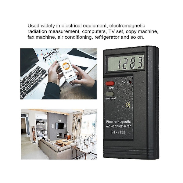 Dt-1130 EMF-mätare Hand- LED Digital Elektromagnetiskt Fält Grundläggande Strålningsdetektor, EMF-läsare Checker