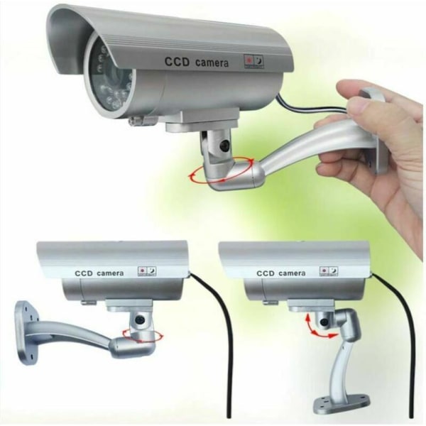 2 x virtuelt kamera utendørs virtuelt kamera (sølv)
