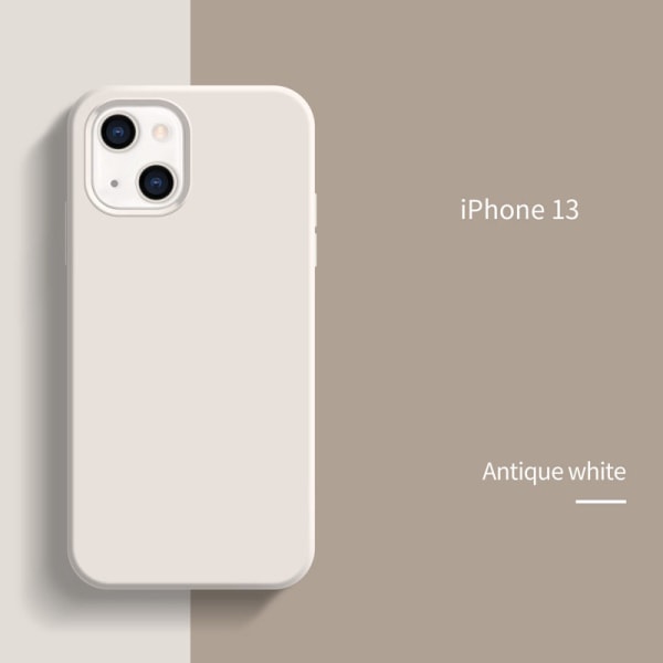 2023 Mobiltelefondeksel i flytende silikon iPhone 13 mobiltelefondeksel Apple mobiltelefondeksel antique white