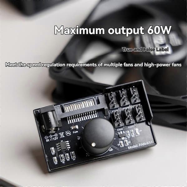 PWM Fläkthastighetskontroller Hög Effekt Sata DC Ström 4Pin Fläktregulator NAS Server Fläkthastighetskontroll PWM