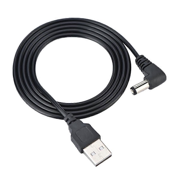 USB 2.0 Hann til 5V DC Strøm 5.5mm Barrel Connector Kabel Ledning 90° Rett Vinkel