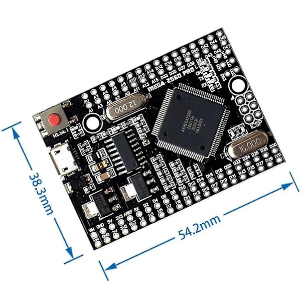 2560 Pro Mini 5v(embed) Ch340g Atmega2560-16au Kehityskortti Uros-Pinipäillä