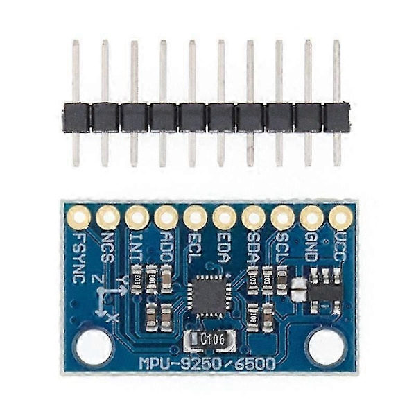 MPU-9250 9-Axis Sensormodul med I2C/SPI, Triaxiellt Gyroskop + Triaxiell Accelerometer