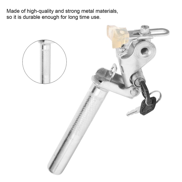 Hopfällbar sadelstolpe för elcykel - Lätt att installera sadelstolpsrör i metall för hopfällbar cykel