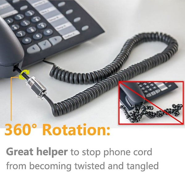 Telefonlursladdset - Avtagbar och Trasselfri (2-pack)