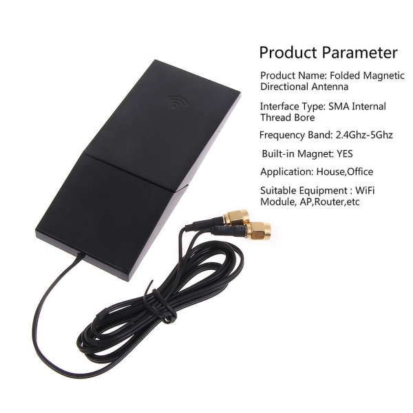 2,4 GHz 5 GHz Antenne Magnetisk Base til PC Desktop Computer WiFi Trådløs Router
