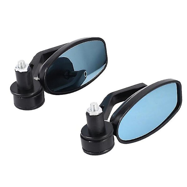 Motorcykel Bak-view Spejl - Refitted Spejl - Sort - 22mm