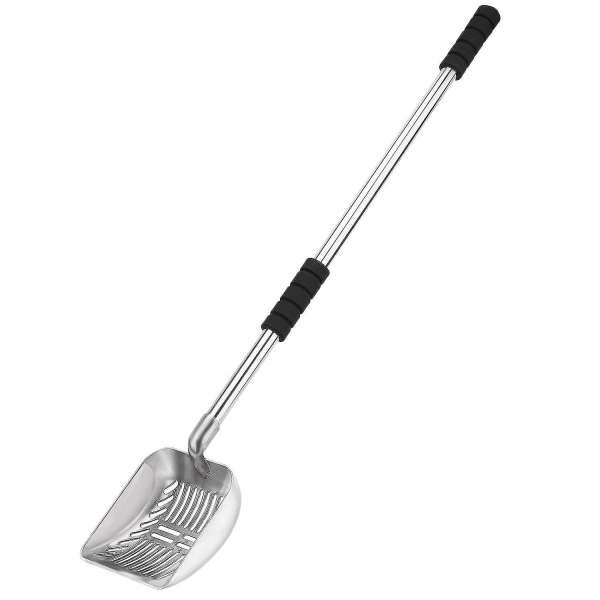 Metalskovl med dyb skovl og langt håndtag aftagelig rustfrit stål non-stick si med skum