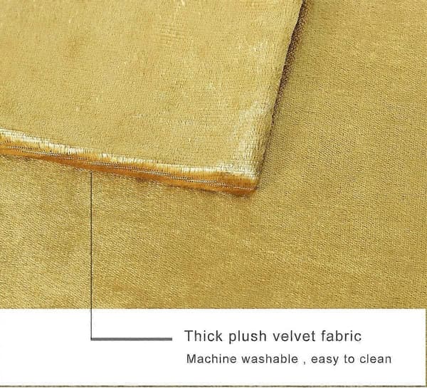 2-pack guld sammet prydnadskuddfodral, 18x18 kuddar