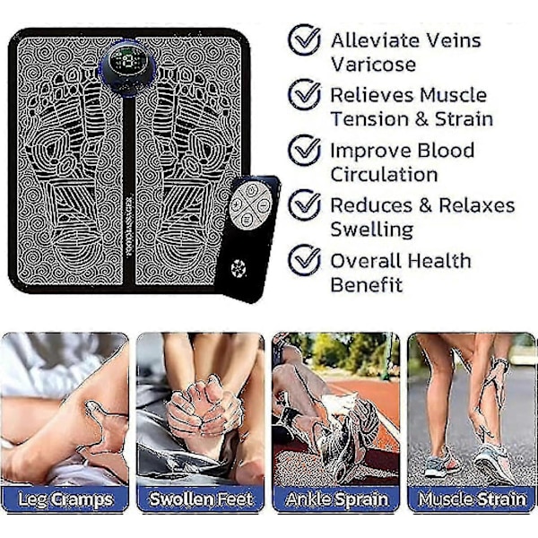 Fodmassager til neuropati fødder, helkropsmassager til neuropati, 8 tilstande 19 niveauer fodmassager til neuropati Tw - ya