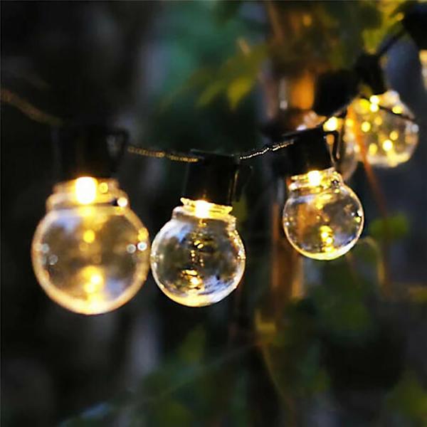 Retro Solar String Lights Globe Fairy String Light Garland Street Wedding Bulb Solar Lamp för utomhusbruk