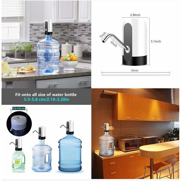 Vattenkokare Dispenser (Svart+Vit)