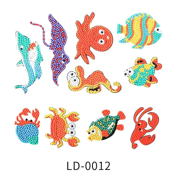 5D DIY Kids Diamond Painting Sticker Kit, Game Us Diamond Art Mosaic Digital Sticker Kit