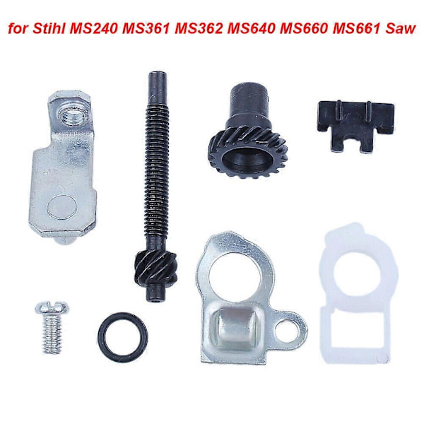 Ketjunkiristimen säätöruuvisarja Stihl MS240 MS361 MS362 MS640 MS660 MS661 -sahoihin, korkealaatuinen, 1 ketjunkiristinsarja