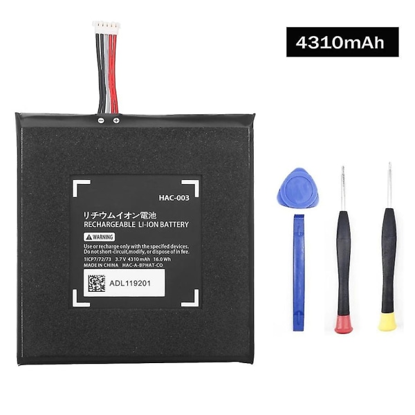 3.7v 4310mah Hac 003 Batteri Til Switch Spilkonsol Hac-003 Li-ion Genopladelige Batterier Med Reparationsværktøjssæt