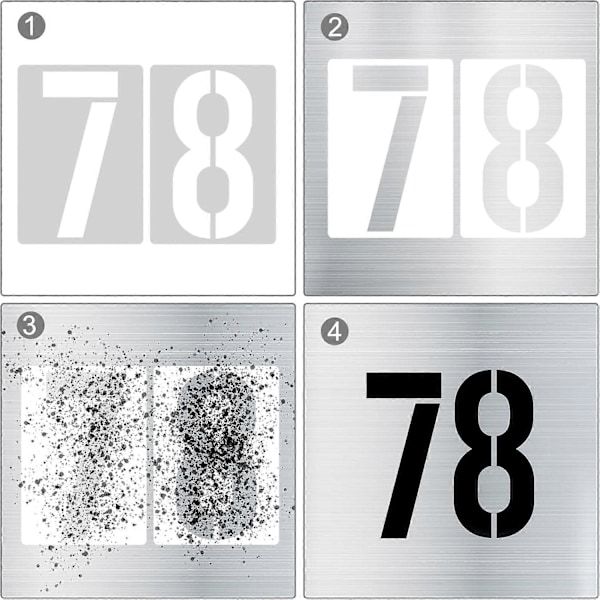 20 cm (8\") Suuret numeromallit, 0–9 numeromalli muovinen uudelleenkäytettävä reunus
