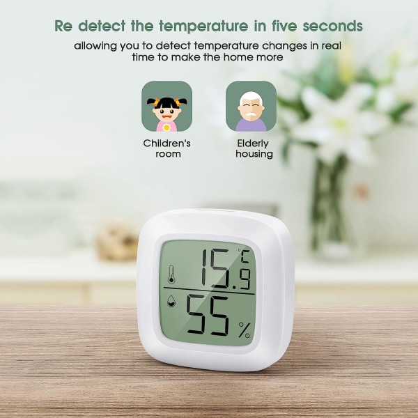 Termometer -- 1 sæt med 3 mini digitale LCD-hygrometre