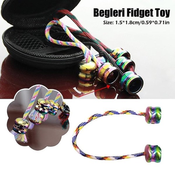Begleri Fidget Toy Koppar Oro Pärlor Finger Skicklighet För Män Kvinnor Ångestlindring Fingertoppar För