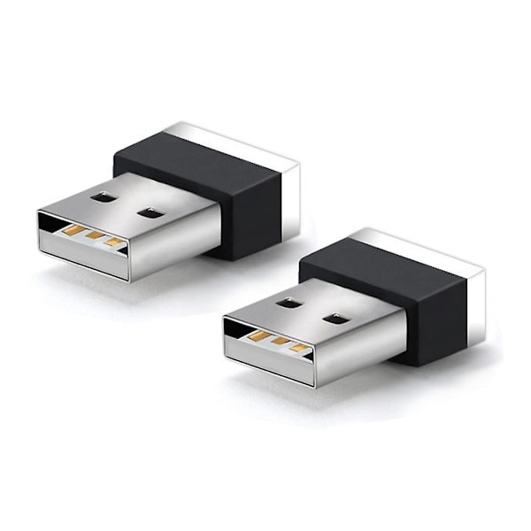 7 kpl Mini USB-valo LED-mallinnusauto Ambientivalo Neon Sisävalo Auton Koru USB-yövalo (7 väriä)