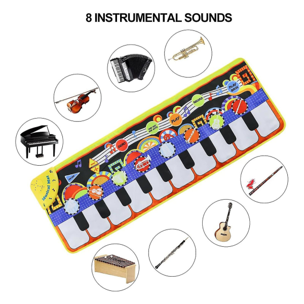 Musikfilt Multifunktionell Rolig Musikmatta för barn Musikinstrumentleksak