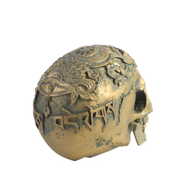 2 kpl Resin Western Cowboy Skull -figuurit Halloween-baaripöydän koristeluun, - 12*11*11cm