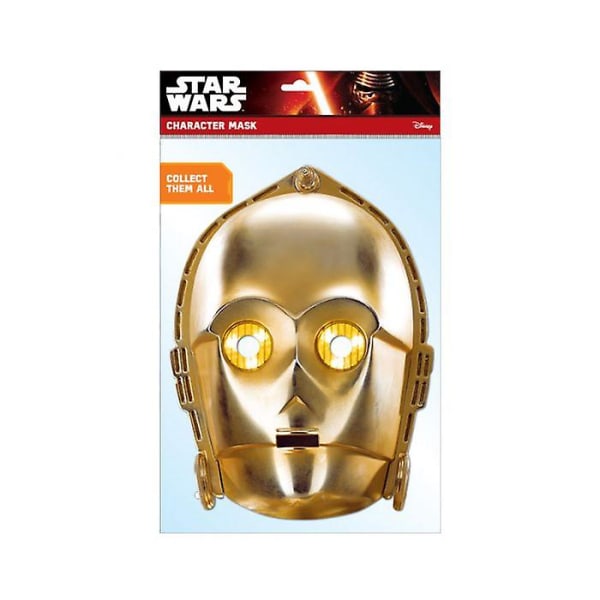 C-3PO Officiell Star Wars 2D Card Party Fancy Dress Mask