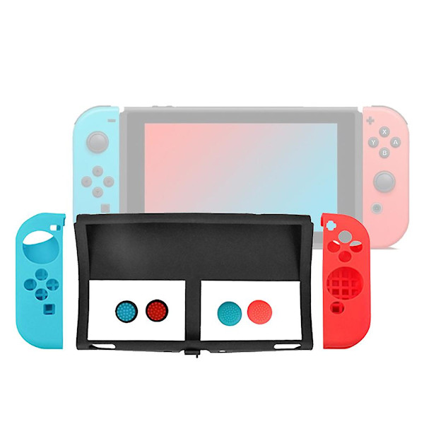 Beskyttende deksel i silikon for Switch OLED, harddeksel 7 i 1 konsoll