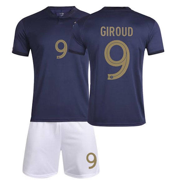 22-23 hjemmefodboldtrøje nr. 10 Mbappe Dembele 19 Benzema landshold hjemme- og udebanetrøje til børn Z No9 28