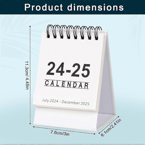 Mini Bordskalender, Från Juli 2024 till December 2025 Mini Stående Kalender TinyP20211224249