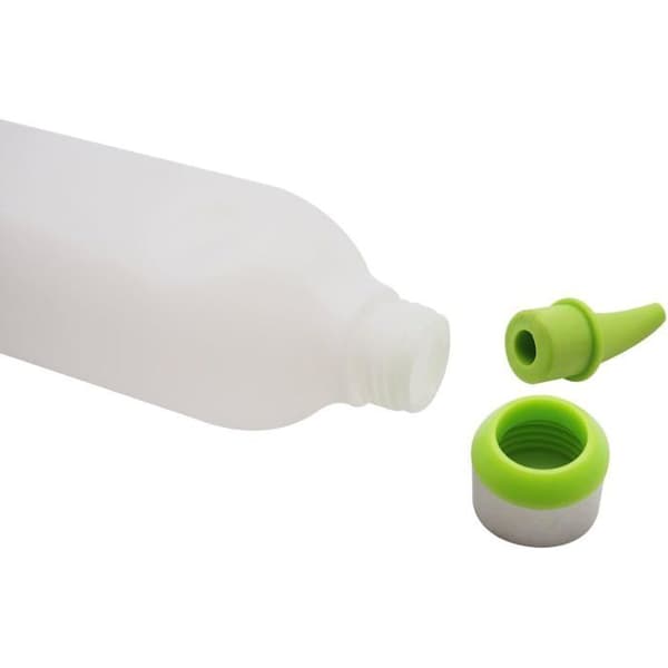 ®RisingFF Förpackning med 4 x 450 ml flexibla plastflaskor för stark sås, ketchup och sirap
