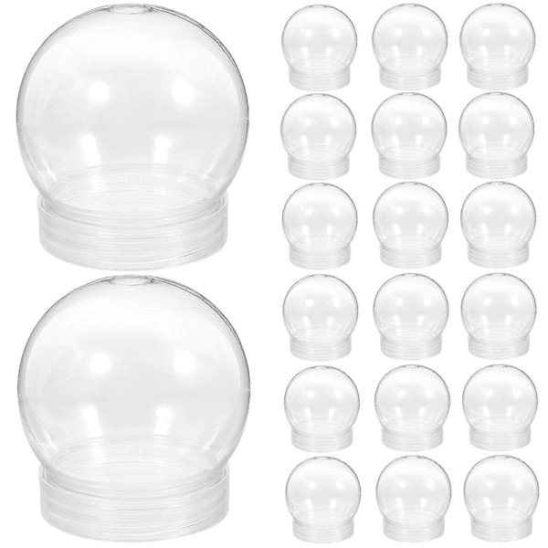 24 st DIY Snöglob Plast Transparenta Plastklot Vattenglob för Julhantverk (S)