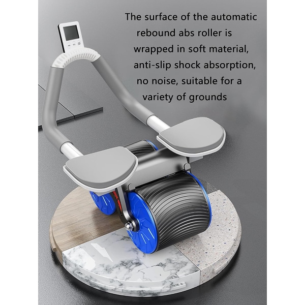 Ab-rullehjul Automatisk rebound indenlandsk mavetræning Styrketræningsudstyr med tyk knæpudemåtte til kernetræning for begyndere