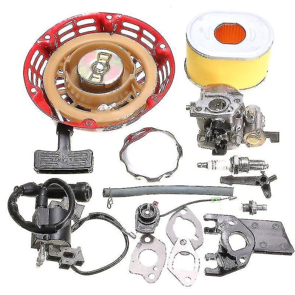 For Honda GX160 GX200 5.5HP Engine Kit Carburetor Recoil Ignition Coil Spark Plug Air Filter