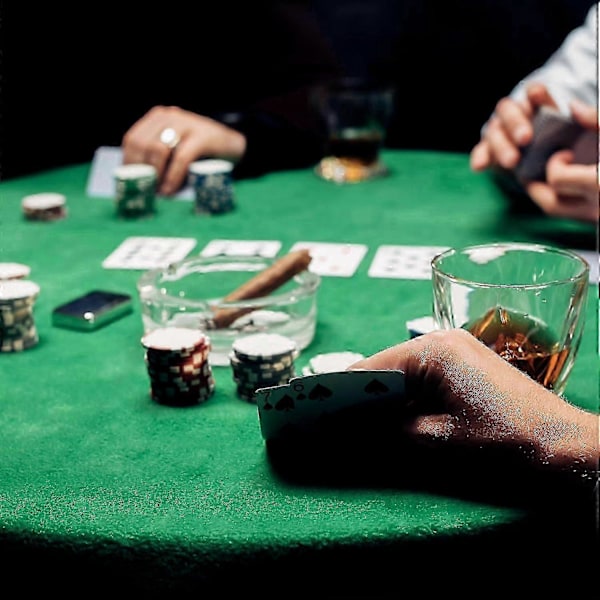 Rundt spillebordsovertræk, formtilpasset dug, elastisk filt pokerbordsovertræk, beskytter