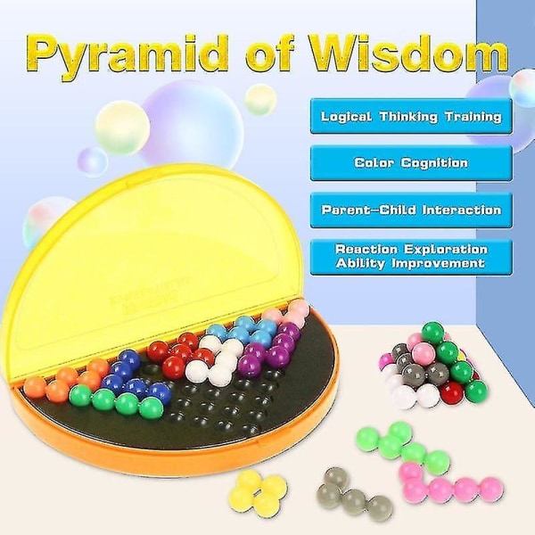 Klassisk 3d Pussel Pyramid Plate 178 utmaningar Iq Pearl Logical Mind Game Brain Intellectual|pussel