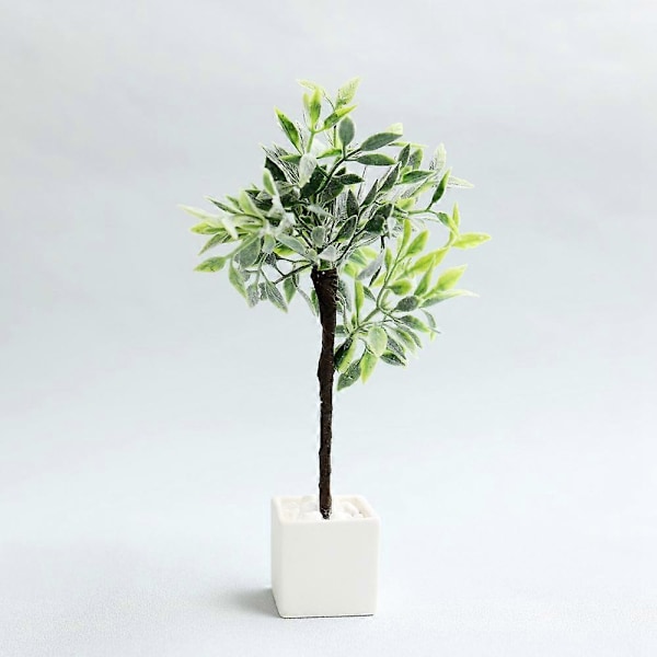 Mini Plant Miniature Potteplanter Bonsai Dekoration Velegnet til 1:6 1:8 1:12 Tilbehør, Sort