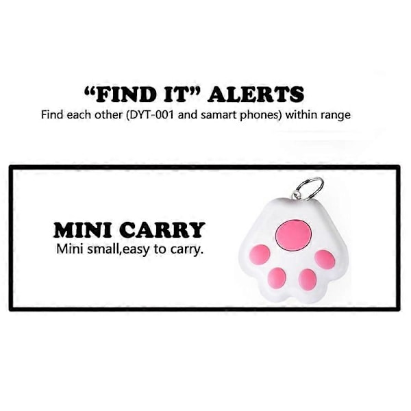 Mini GPS-enhet för hundar, bärbar Bluetooth intelligent anti-förlustenhet för bagage/barn/husdjur B