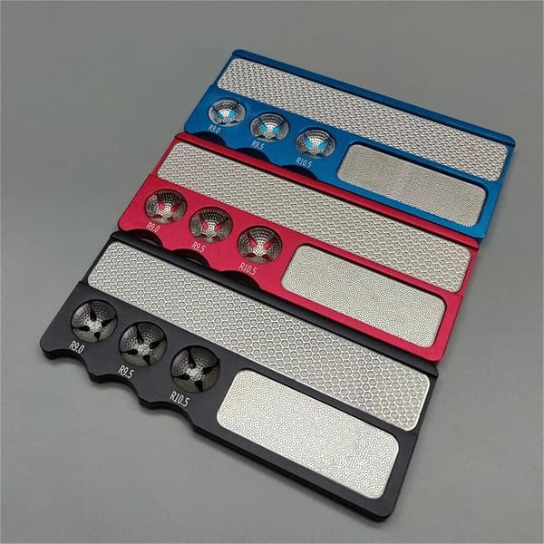 Tip Tool Professionel Pool Tip Radius Shaper & Flat Scuffer Form & Scuff Caram Snooker Pool Kø Tip Tilbehør Blå
