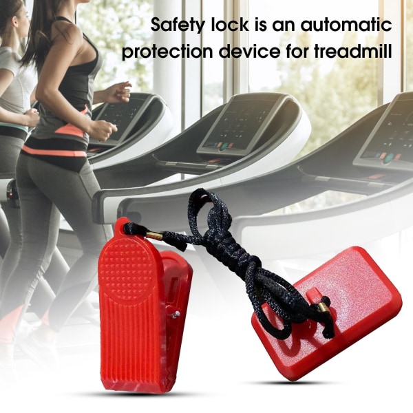 Naievear juoksumaton turvalukko suorakulmio hätäpysäytystarvikkeet universal juoksukoneen turva-avain fitness