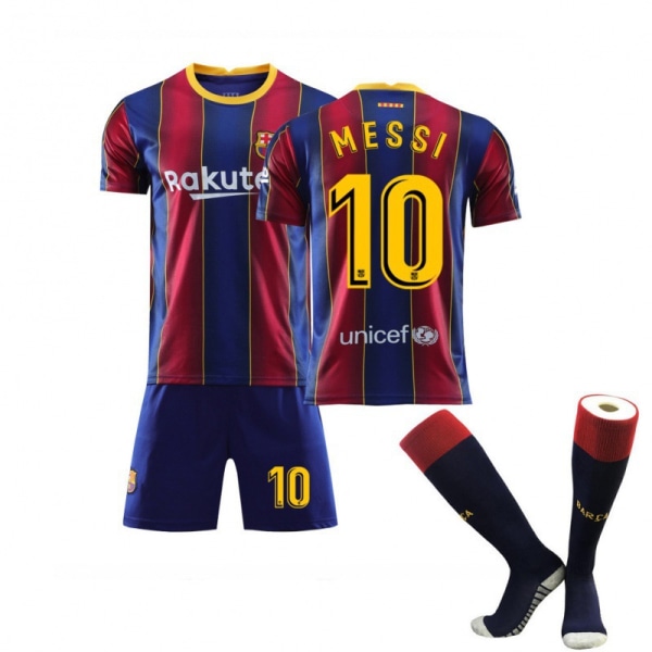 20-21 Barcelona trøje nr. 10 fodbolddragt ny dragt voksne børn kortærmet holddragt Z2021 No.10 L
