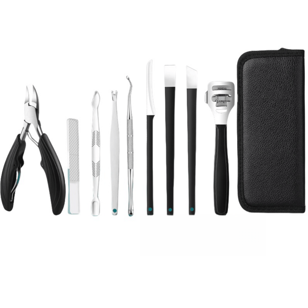 10-piece Ingrown Toenail Correction Tool Kit with Eagle Beak Pliers